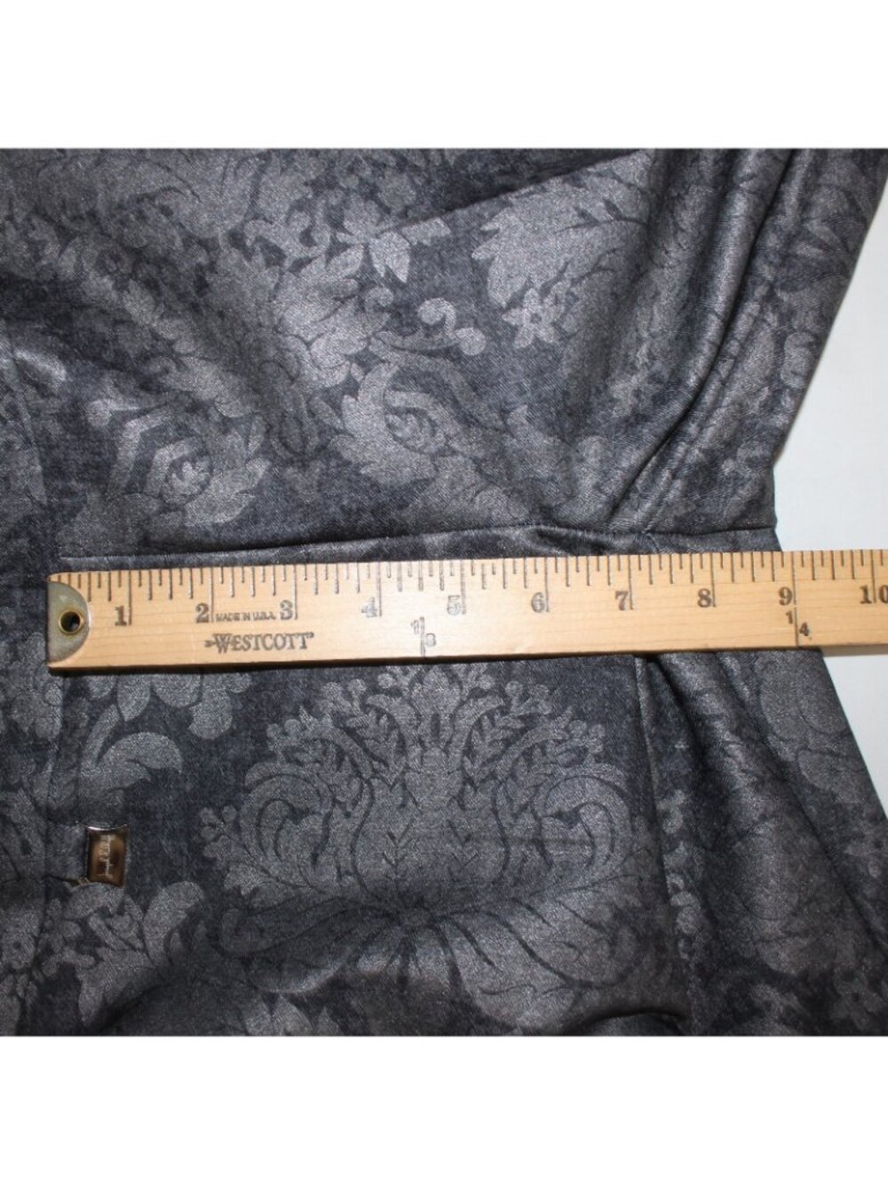 Joseph Ribkoff Pant Sz 6 x 27 Black Gray Metallic Floral Print No Fabric Pant - Picture 9 of 10